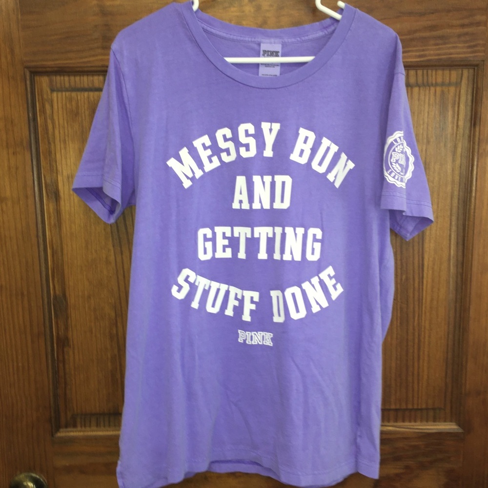 Purple Victoria’s Secret Pink t-shirt